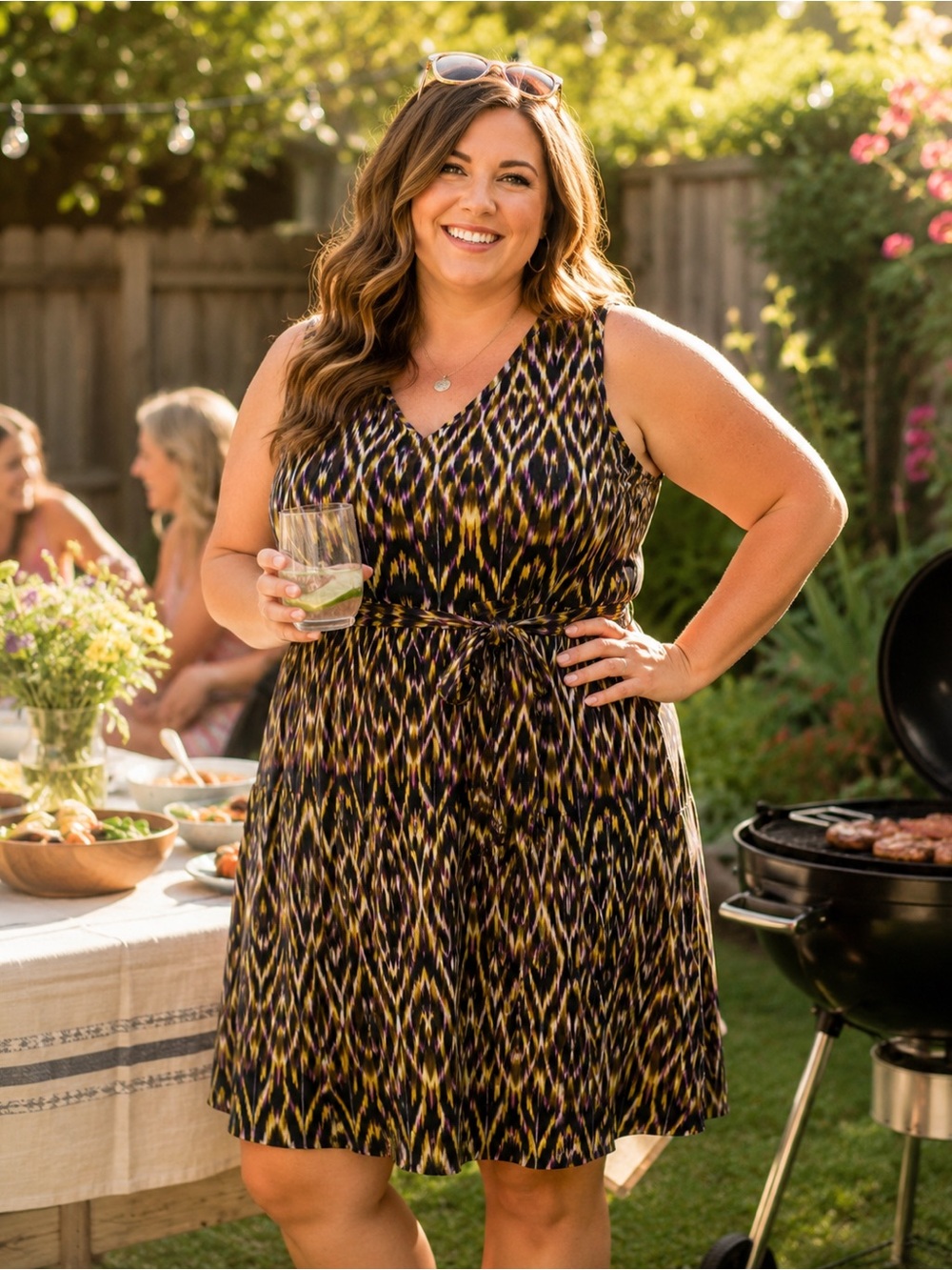 Maggy London Ikat Print Sundress